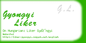 gyongyi liker business card